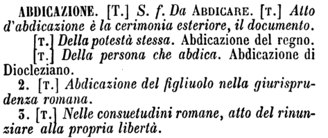 abdicazione