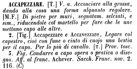 accapezzare