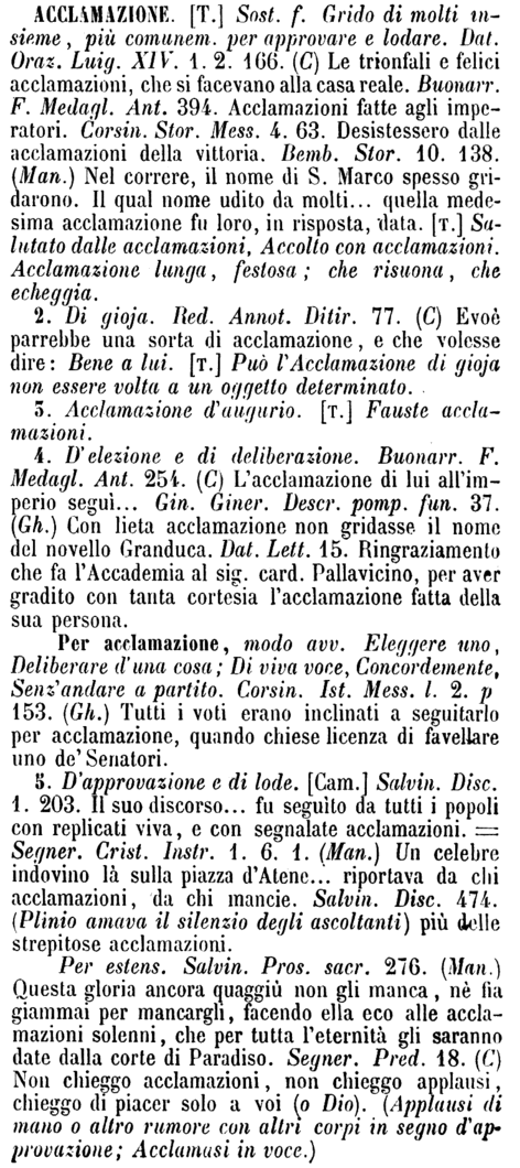 acclamazione