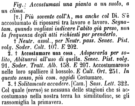 accostumare