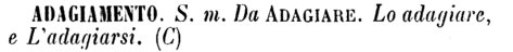 adagiamento