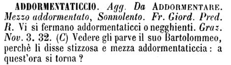 addormentaticcio