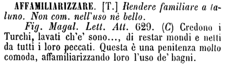 affamiliarizzare