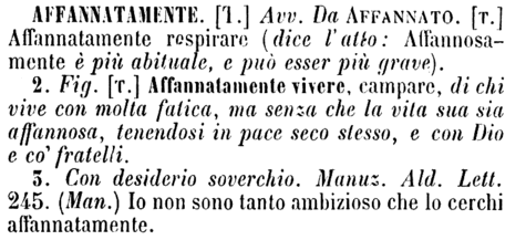 affannatamente