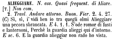 alieggiare