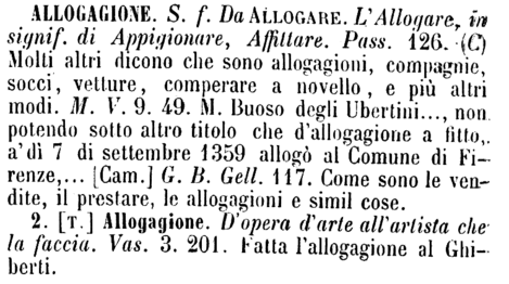 allogagione