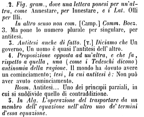 antitesi