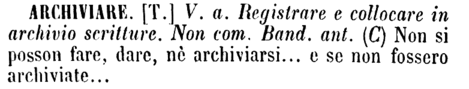 archiviare