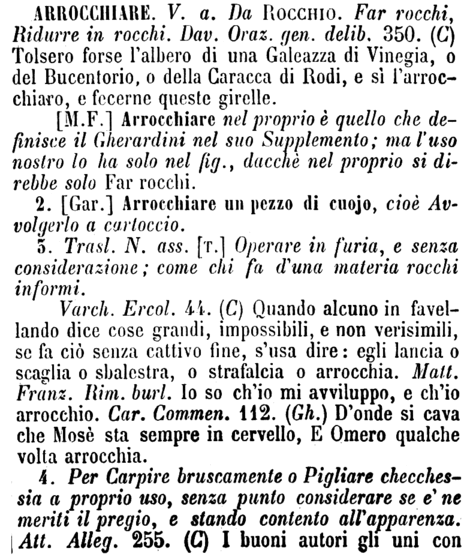 arrocchiare