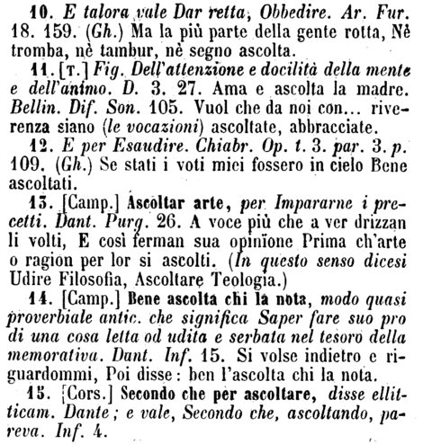 ascoltare