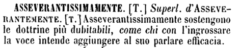 asseverantissimamente