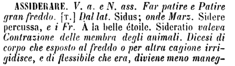 assiderare