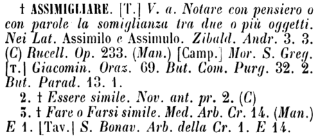 assimigliare