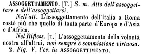 assoggettamento