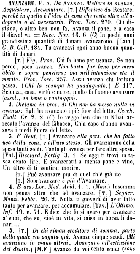 avanzare