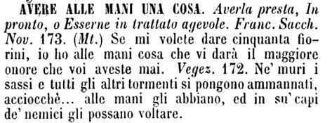 avere-alle-mani-una-cosa