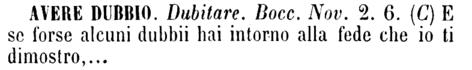 avere-dubbio