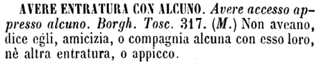 avere-entratura-con-alcuno