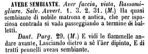 avere-sembiante