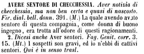 avere-sentore-di-checchessia