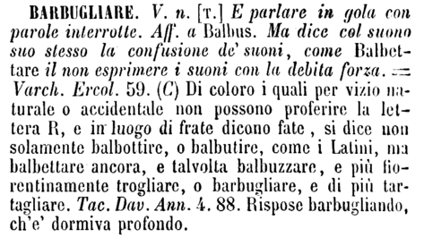 barbugliare