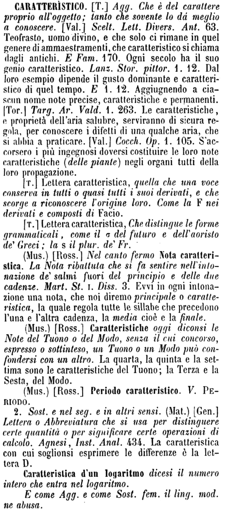 caratteristico