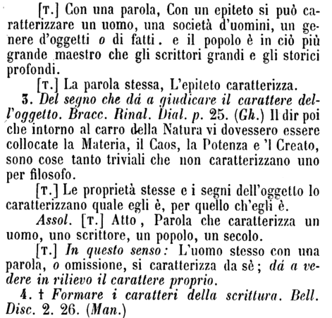 caratterizzare
