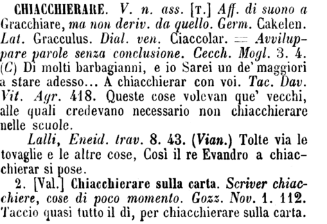 chiacchierare