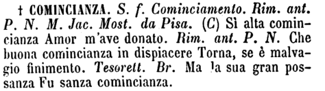 comincianza