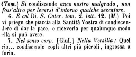 condiscendere