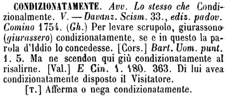 condizionatamente