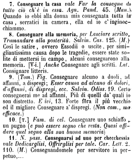 consegnare