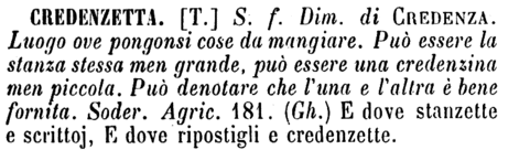 credenzetta