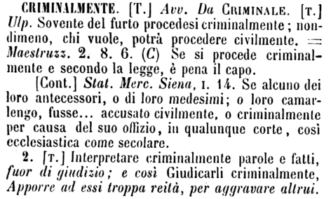 criminalmente