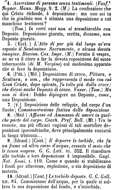 deposizione