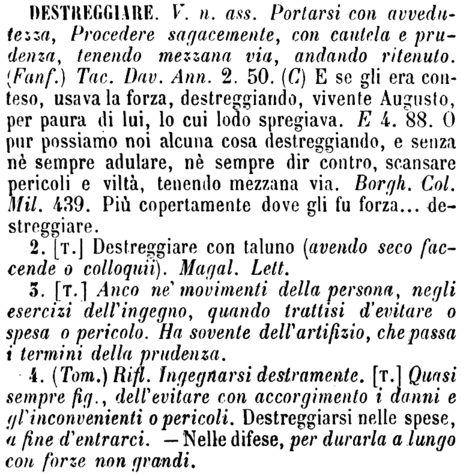 destreggiare