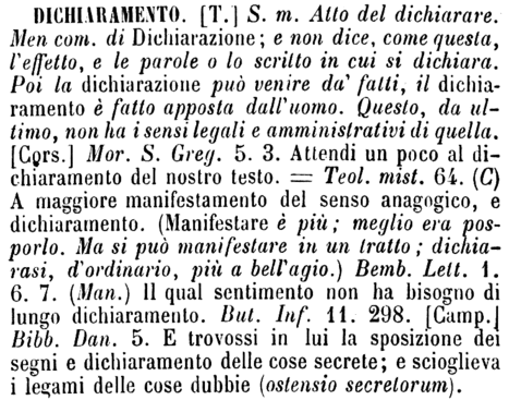 dichiaramento