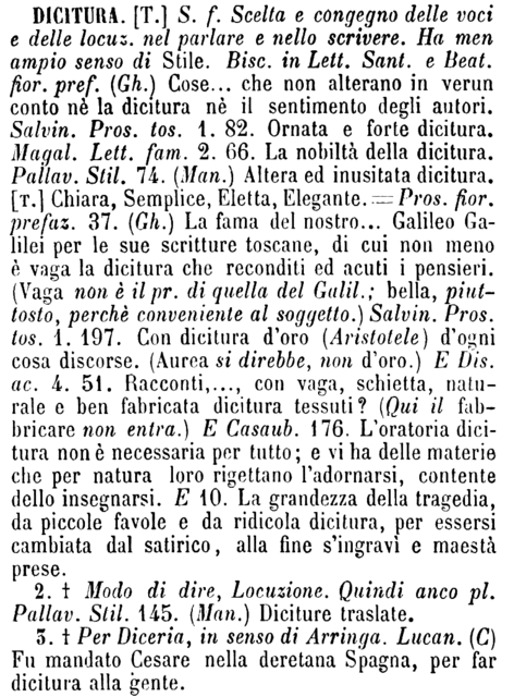 dicitura