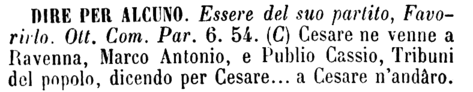 dire-per-alcuno