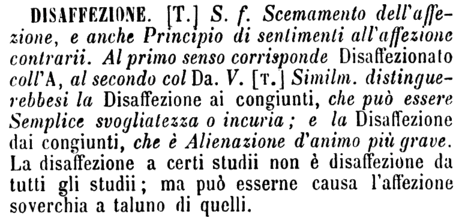 disaffezione
