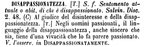 disappassionatezza