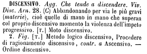 discensivo