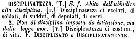 disciplinatezza