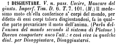 disgiustare