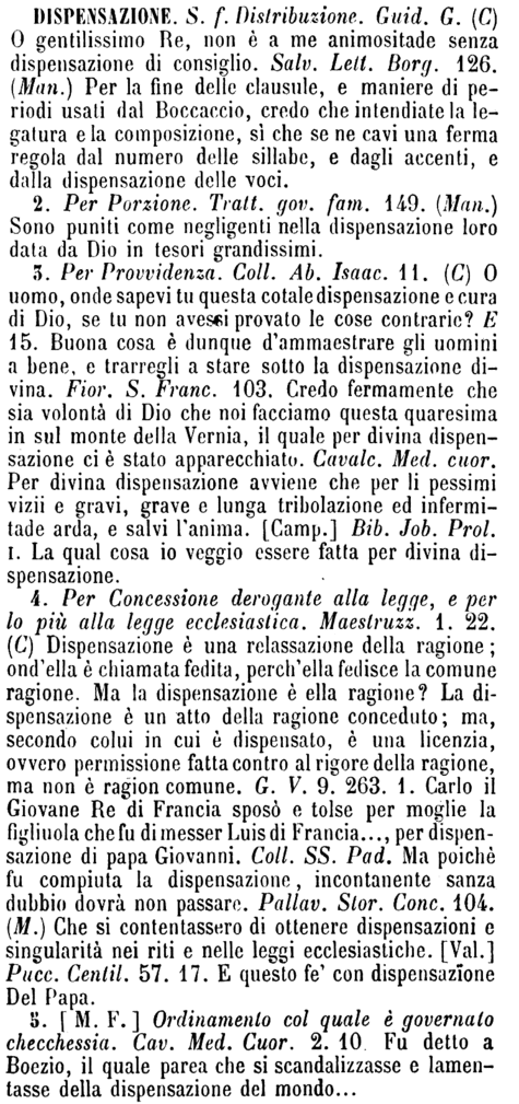 dispensazione
