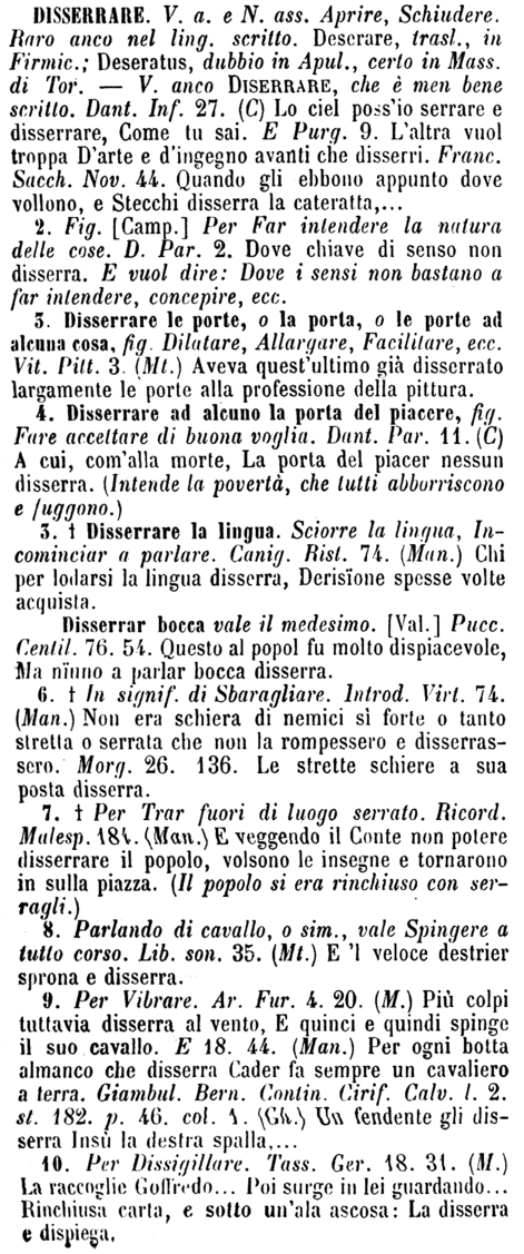 disserrare