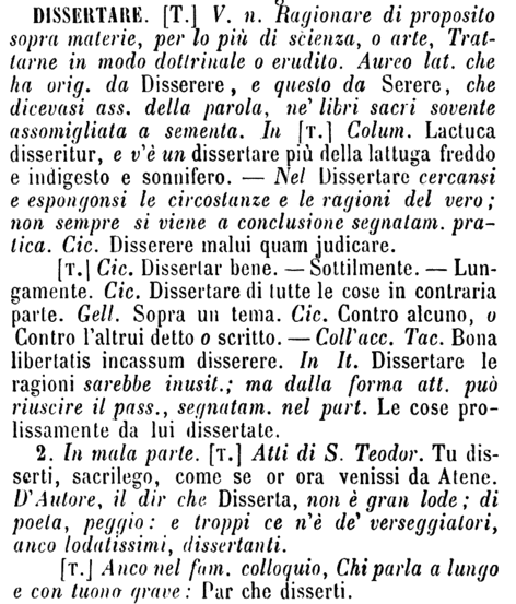 dissertare