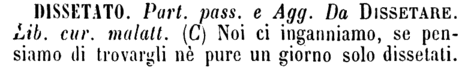 dissetato