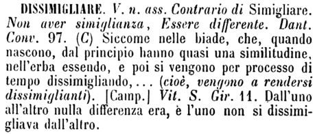 dissimigliare