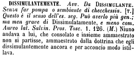 dissimulantemente